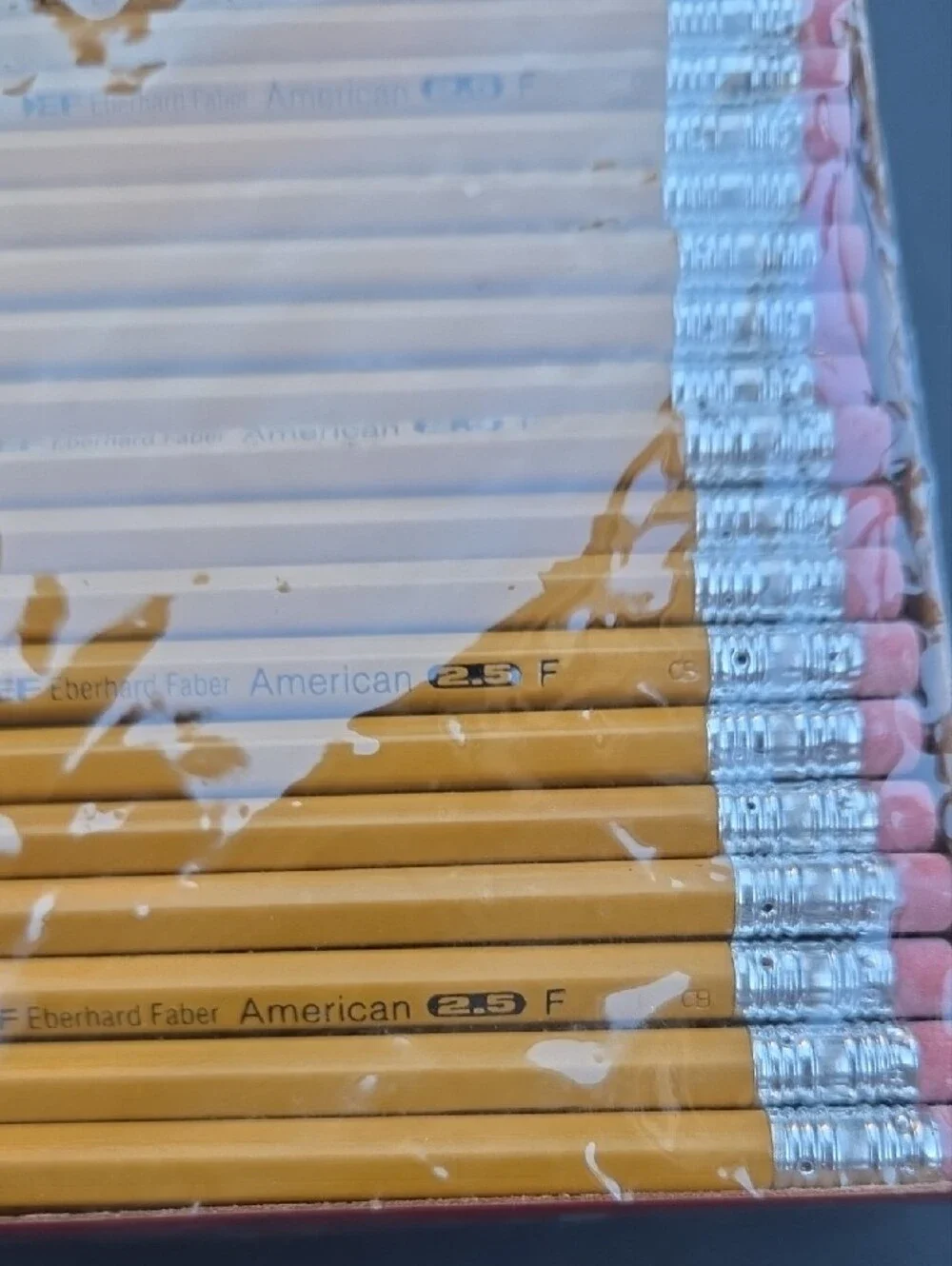 Vintage Eberhard Faber Castell Yellow Wooden Pencils - 6 Dozen